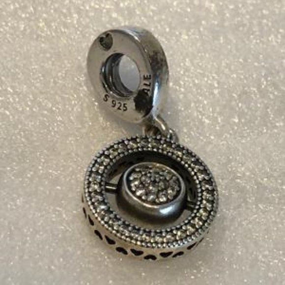 Pandora Jewelry - PANDORA DANGLE SPINNING SIGNATURE CHARM Pandora Jewelry - PANDORA DANGLE SPINNING SIGNATURE CHARM
